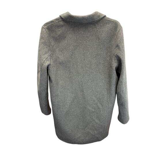 Banana Republic Wool Blend Double-Face Top Coat S Dark Heather Gray Unlined - Picture 6 of 12